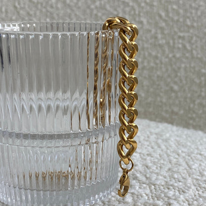 CHUNKY GOLD CUBAN CHAIN BRACELET